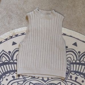 cropped sweater vest
